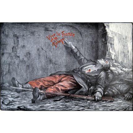 DEATH OF THE POLISH VOLUNTEER 1915 Korab-Mercere WORLD WAR I PRINT