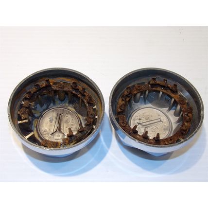 1976 - 1980 Plymouth Arrow Wheel Center Caps Pair OEM 76 77 78 79 80
