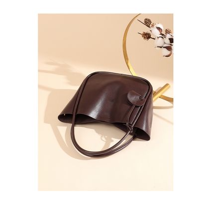 Women Tote Bag Retro Genuine Leather Crossbody Bag Brown