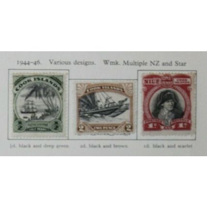 Cook Islands KGVI 1940 Surcharge & 1944-6 Pictorials SG130 137-145 Mounted Mint