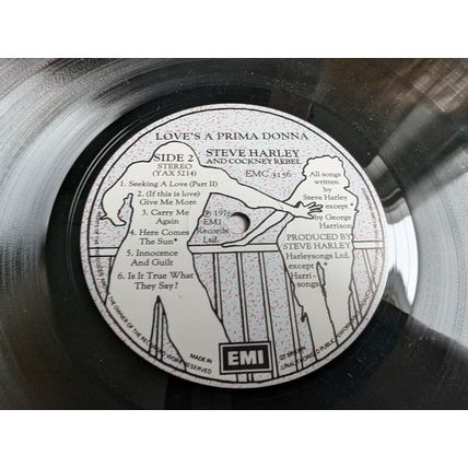 STEVE HARLEY Cockney Rebel Love's A Prima Donna LP UK vinyl record 1976 new wave