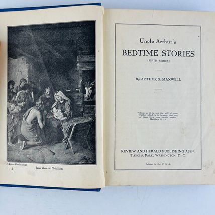 Uncle Arthurs BEDTIME STORIES by Arthur S Maxwell Classic Childrens Two Book Lot