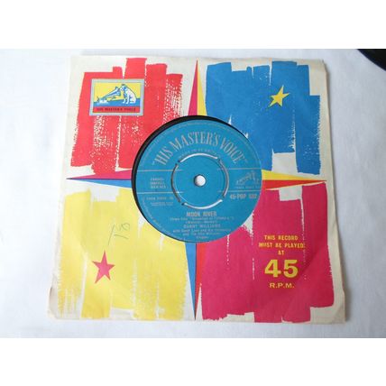 7" 1961 .DANNY WILLIAMS .MOON RIVER.HMV 45- POP 932. A WEAVER OF DREAMS.NEAR MIN