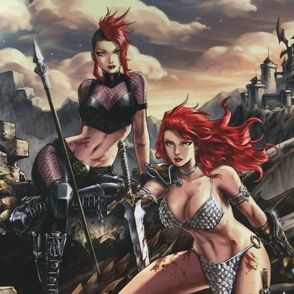 2020 Dynamite Comics Red Sonja Age of Chaos Crees Virgin Variant #3 Signed