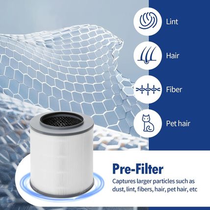 2 Pack 12030 Medium Room True HEPA Air Purifier Replacement Filter Compatible wi
