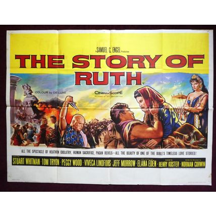 STORY OF RUTH, The (1960) U.K. Quad ***Stuart Whitman, Tom Tryon, Peggy Wood***