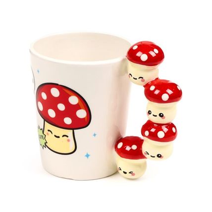 Mushroom Mug with Mushroom Shaped Handle 12.5 CM Ceramic Gift Tableware Boxed