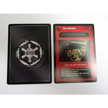 Star Wars 1997 Cloud City Decipher CCG B/B Card Sonic Bombardment DS