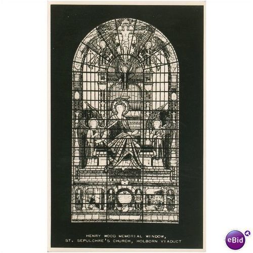 GB Postcard - Henry Wood Memorial Window St. Sepulchre's, London