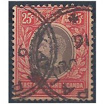 British East Africa 1912 SG50 25c Black & R/Y Fine.Used