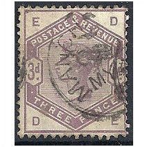 1883 SG191 3d Lilac Fine Used Check Letters "DE".