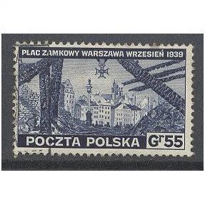 SG481 55g Ruins of Warsaw.Fine Used.poland