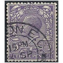 1912 SG377 3d Pale Violet Wmk Royal Cypher Fine Used LONDON EC CDS. . .