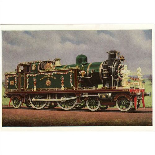 Railway Postcard LT&SR 80 Thundersley 4-4-2T Loco King George V Coronation