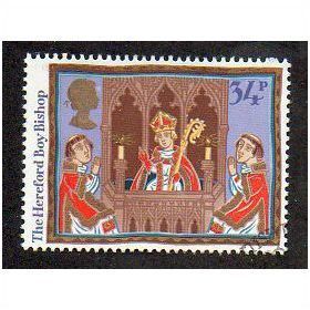 Great Britain 1986 Christmas 34p Hereford Boy Bishop Used SG 1346 Sc 1167 stamp