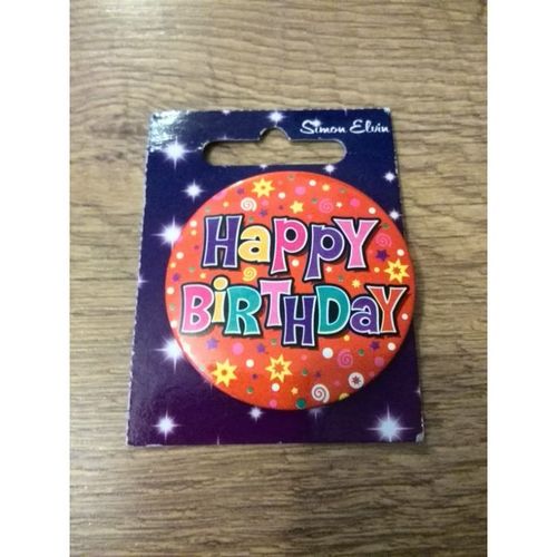 Small Badge 2" - Happy Birthday - Red
