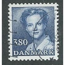 DEN 1982 3.80KR 'QUEEN MARGRETHE II' FINE USED (EBID42-989)