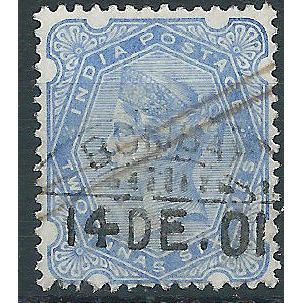 India 1900 SG118 2a6p Ultramarine Good/Fine Used . ..