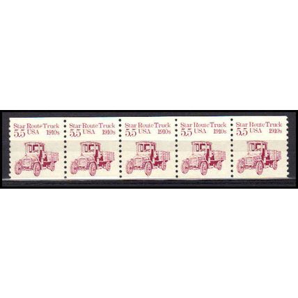 2125 5.5c Star Route Truck Very Fine MNH Dry Gum PNC 1/5 X0391