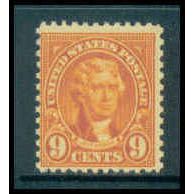 641 9c Thomas Jefferson Average Plus MNH Q1860