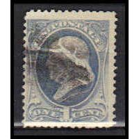 Used 206 1c Benjamin Franklin Barely Clears RA0427