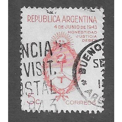 ARG 1943 5c '1943 REVOLUTION ' FINE USED (EBID79-063)