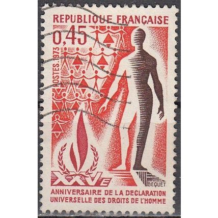 France 1973 Michel 1861 O Cote (2008) 0.30 € 25 Ans Droits de l'Homme