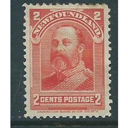 Newfoundland stamps sg86 deep orange sg 86 hm toned top