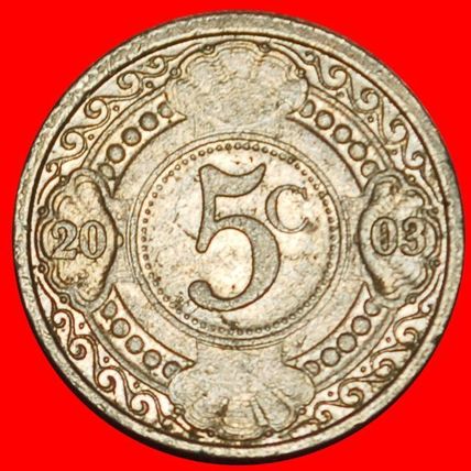 Ⰶ WITHOUT ARUBA 1989-2022:NETHERLANDS ANTILLES★5 CENTS 2003★LOW START★NO RESERVE