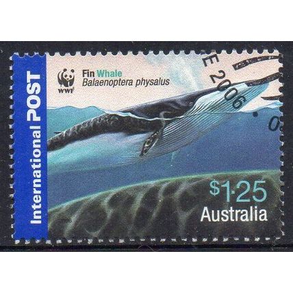 Australia 2006 WWF Whales - Fin Whale $1.25 International Post Sheet ex FDC