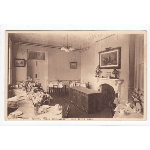 Dining Room Seamen's Hospital Angas Convalescent Home Cudham Postcard Kent