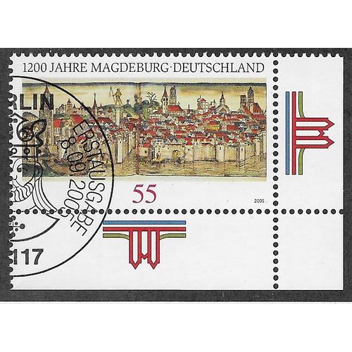 GER 2005 55c '1200TH ANN OF MAGDEBURG '(CORNER MARGIN) FINE USED (EBID53-990)