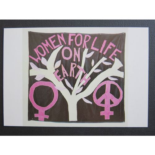 Women For Life On Earth Peace Banner Remembering Hiroshima Postcard