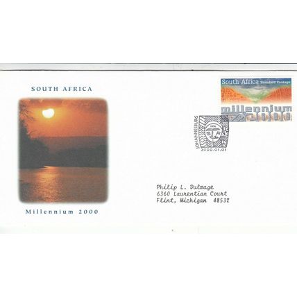 South Africa Millennium 2000 Series Cover and insert card written VGC