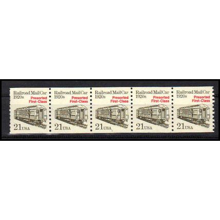 2265 21c Mail Car Very Fine MNH Dry Gum PNC 1/5 X1182