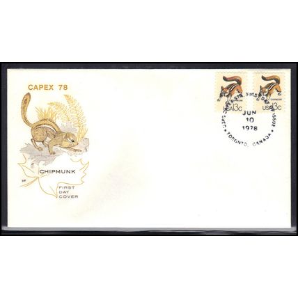 FDC HF 1757f 13c Chipmunk/2 (Cachet-U/A) Box0667