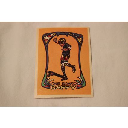 One Board Daffy 1976 Donruss Skateboard STICKER with Stickerback