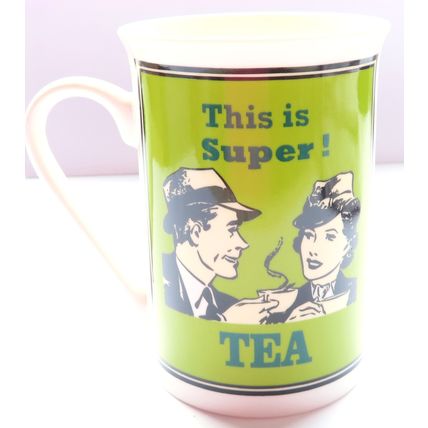 This is Super Tea Mug & Coaster Set 10.5 CM - 0017CM
