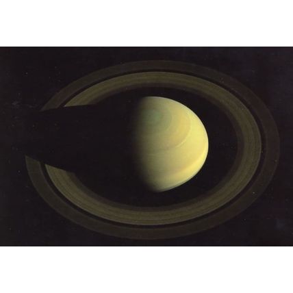 Planet Saturn Rings Comets Asteroid Cassini Spacecraft Postcard
