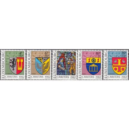 Luxembourg 1982 Michel 1063 - 1067 Neuf ** Cote (2008) 5.00 Euro Noël Armoiries