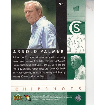 ARNOLD PALMER 2002 AUTOGRAPHED CHIPSHOTS PGA GOLF TOUR HALL OF FAME CHAMPION