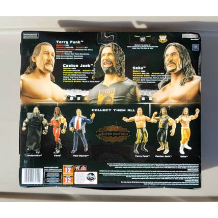 wwe classic superstars 3 pack terry funk, cactus jack & sabu wrestling figures