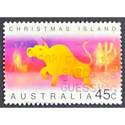 Christmas Island-1997 Year of the Ox Ox 2 Used