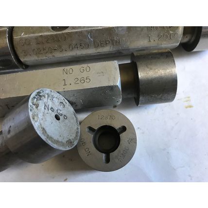 lot 3 THE PIPE MACHINERY GO NO GO PLUG GAGE 1.2810 1.2910 1.265 1.270 1.2870,AD