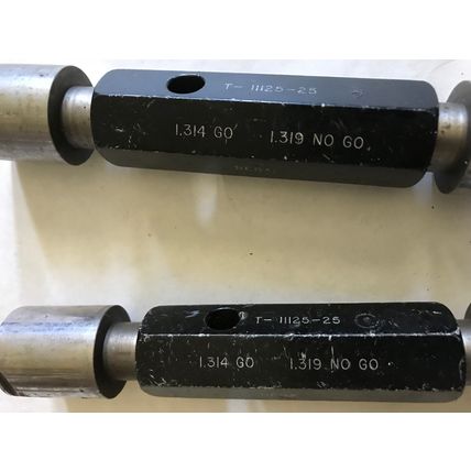 lot 2 REGAL INSPECTION GAGE GO NO GO PLUG GAGE 1.314 ,1.319,EP