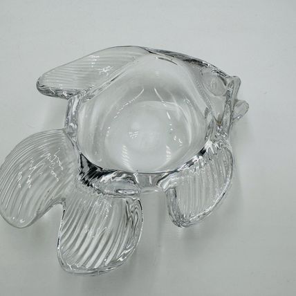 Fish Shaped Candy Trinket Art Vannes France Crystal Ring Dish 2”H x 6.5"L
