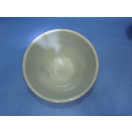 Vintage Fire King Oven Ware Glass 4x8 Mixing Bowl Swirl Ribbed Ivory Off White