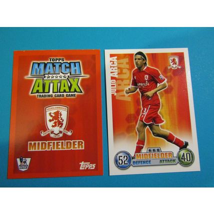Julio Arga - Middlesbrough - Match Attax 2007/08 Football Card