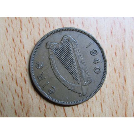 Ireland 1940 1/2d Halfpenny Coin