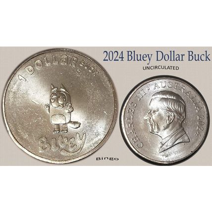 Australia 2024 Bluey $$$ Dollar BUCK $$$ [BINGO] - UNCIRCULATED
